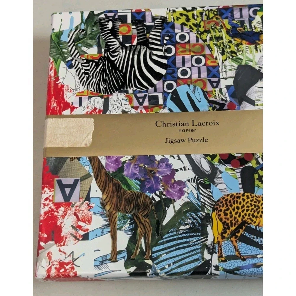 Rare Christian Lacroix Papier Collection Double-Sided Puzzle - Glam'azonia/Bijou